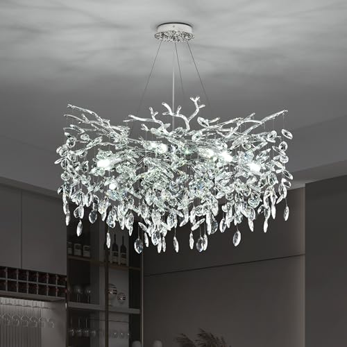Modern Crystal Tree Branch Chandelier (9 Count)