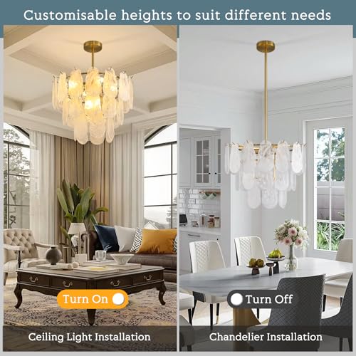 Modern Gold Cloud Glass Chandeliers