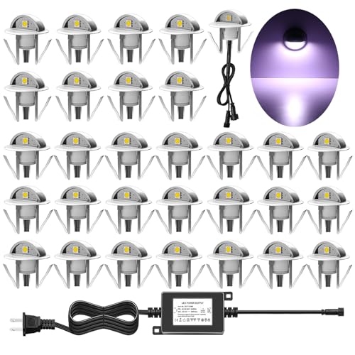 30 Pack LED Stair Lights Kit Low Voltage Waterproof IP65 Outdoor 1 (30 Count)