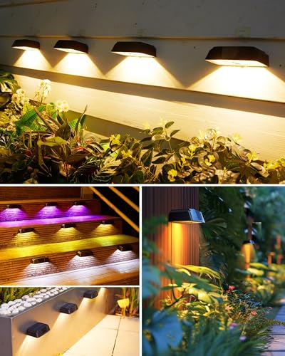 5 Pack Solar Fence Lights Outdoor (6 Count)