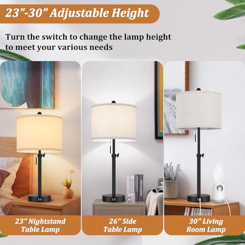 Adjustable Table Lamps for Bedroom Set of 2 (2 Count)