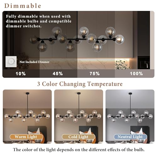 Linear Chandelier Dining Room 59 Inch Sputnik Island Pendant Light