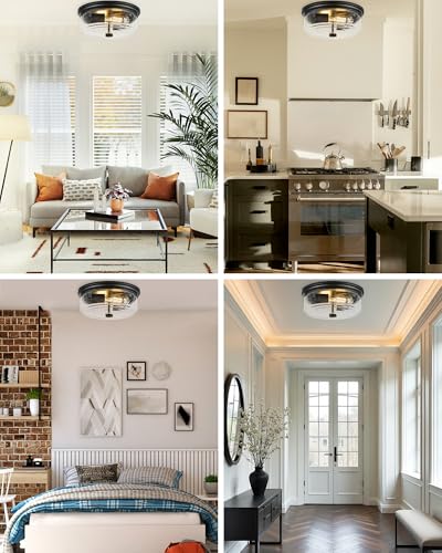 Flush Mount Ceiling Light Fixture (Matte Black)