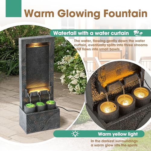 40" H Water Fountains Outdoor