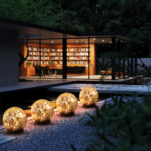 Solar Globe Lights Outdoor Waterproof (2 Count)