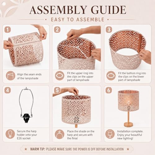 Drum Lampshades for Table Lamps (2 Count)