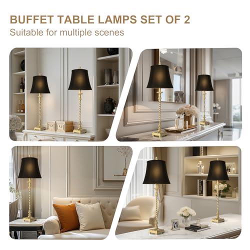 33'' Vintage Table Lamp Set of 2 for Living Room Bedroom Dinning (2 Count)