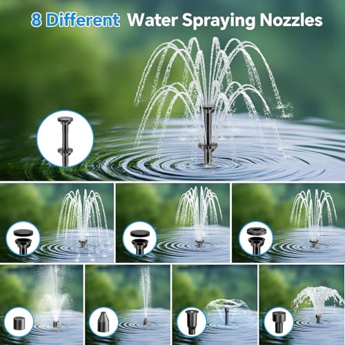 Solar Fountain Pump with Pond Filter Kit Built