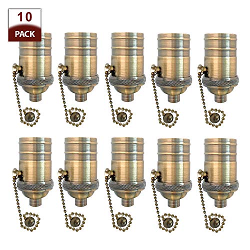Vintage On Off Pull Chain Lamp Socket (10 Count)