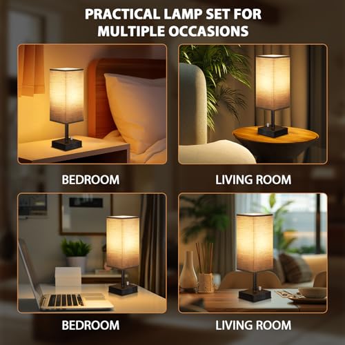 Black Bedside Table Lamps Set of 2 (2 Count)