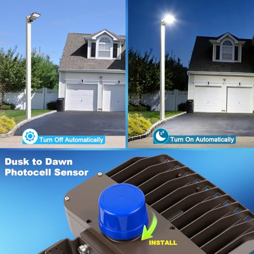 150W LED Parking Lot Light Dusk to Dawn Photocell 22500LM 5000K