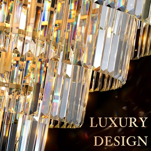 36" Large Crystal Chandelier (23 Count)
