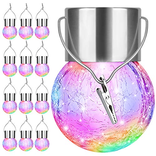 12Pack Outdoor Hanging Solar Lights (12 Count)