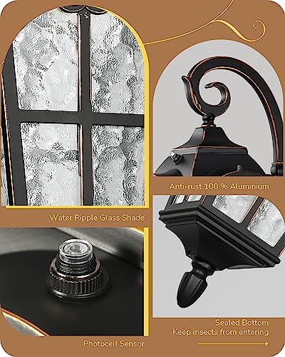 Dusk to Dawn Outdoor Wall Light (2 Count)