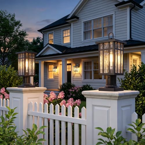 Dusk to Dawn Outdoor Post Light with Pier Mount Base