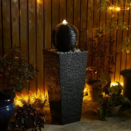Outdoor Water Fountain with LED Light