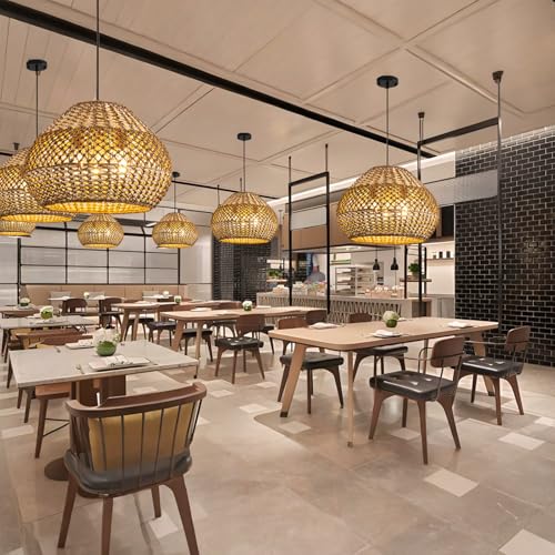 18.9" Rattan Pendant Light