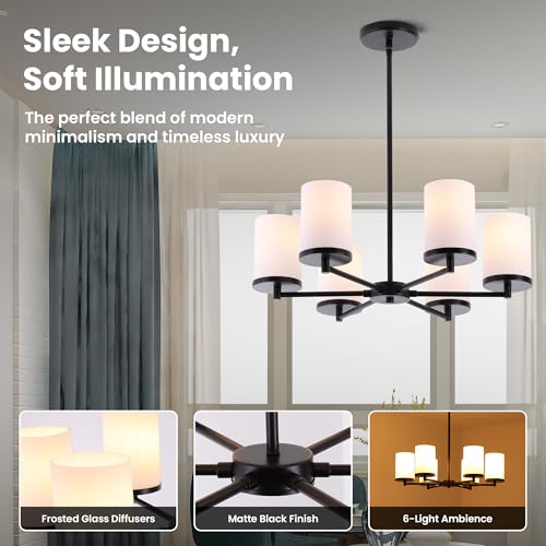 Black Chandelier (Black / 6-Light)