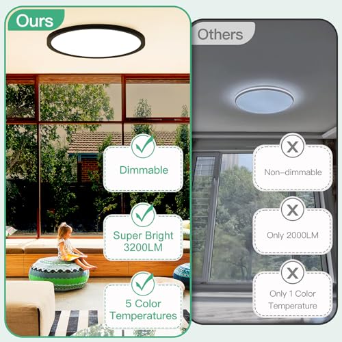 12 Inch LED Flush Mount Ceiling Light Fixture