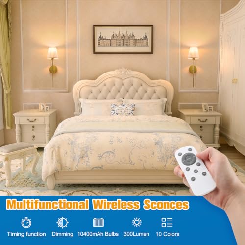 Battery Operated Wall Sconce Set of 2 (2 Count)