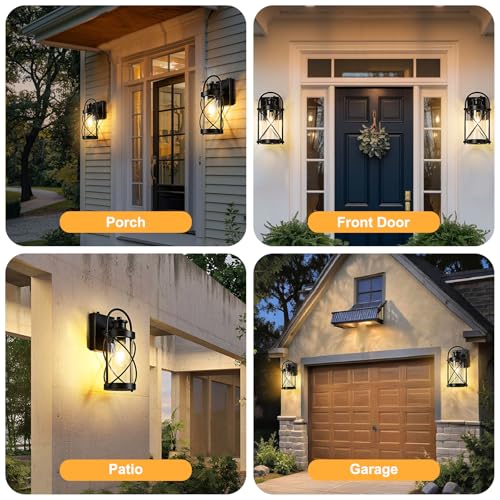 Dusk to Dawn Outdoor Wall Lights Fixtures (2 Count)