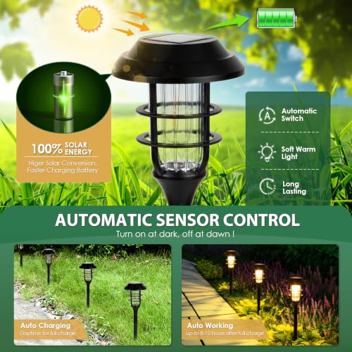 Solar Pathway Lights Waterproof Outdoor Lighting (8 Count)