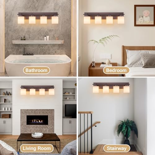 Modern Bathroom Light Fixtures Over Mirror