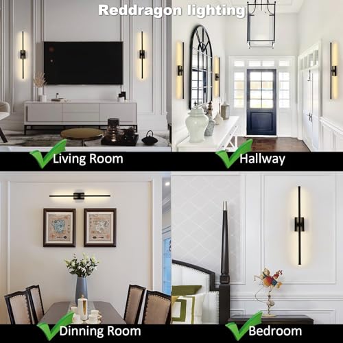 Only Suitable for Small Junction Box Hardwired Wall Sconces Dimmable 24'' (2 Count)