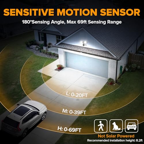 32W 3500 Lumen LED Security Lights Motion Sensor Light Outdoor