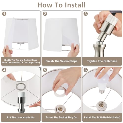 Modern Touch Lamps for Nightstand (2 Count)