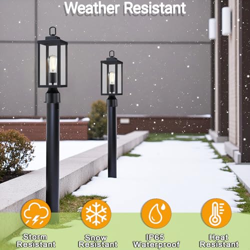 Outdoor Post Light Fixture (2 Count)