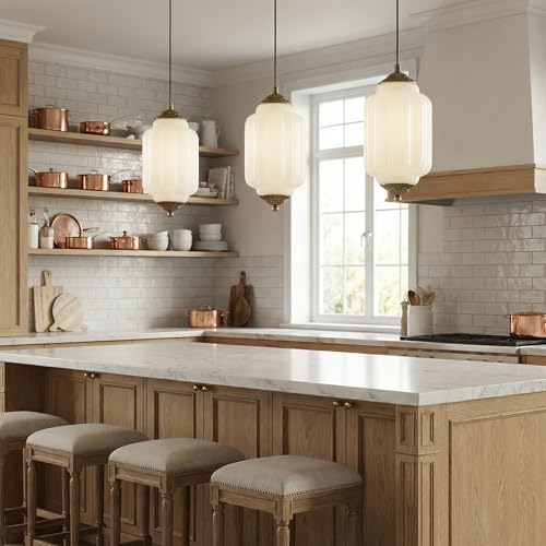 Vintage Milk Glass Pendant Lights Kitchen
