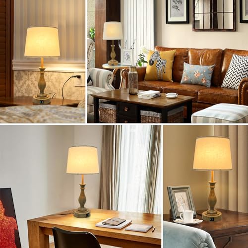 Farmhouse Table Lamp Touch Control 3