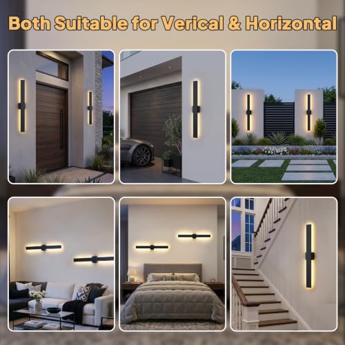 2 Pack LED Outdoor Wall Lights Dimmable (39.3in)