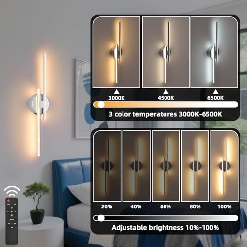 Rechargeable Battery Operated Wall Sconce Set Of Two (2 Count)