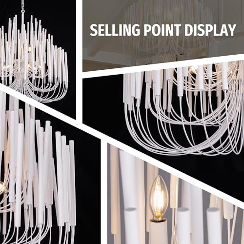 Modern Farmhouse Chandelier for Dining Room 36"
