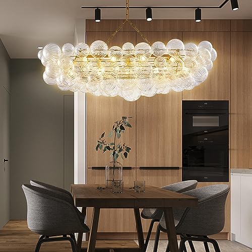 Nordic Bubble Ball Swirled Glass Chandelier