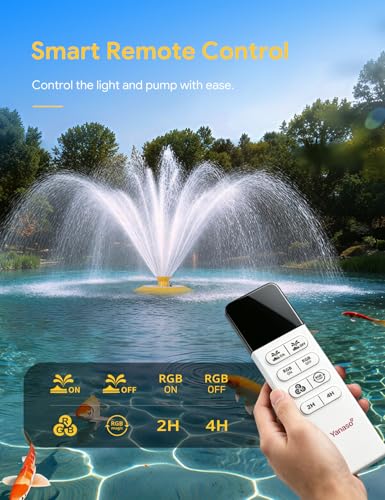 Pond Fountain Aerator with RGB Lights