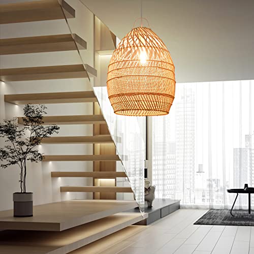 Boho Wicker Chandelier