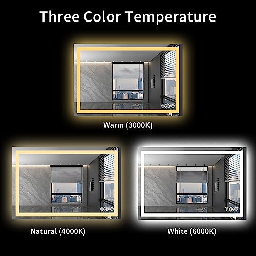 48X36 LED Bathroom Mirror with Lights