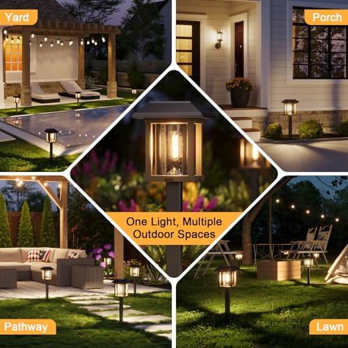 4 Pack Solar Pathway Lights Outdoor (4 Count)