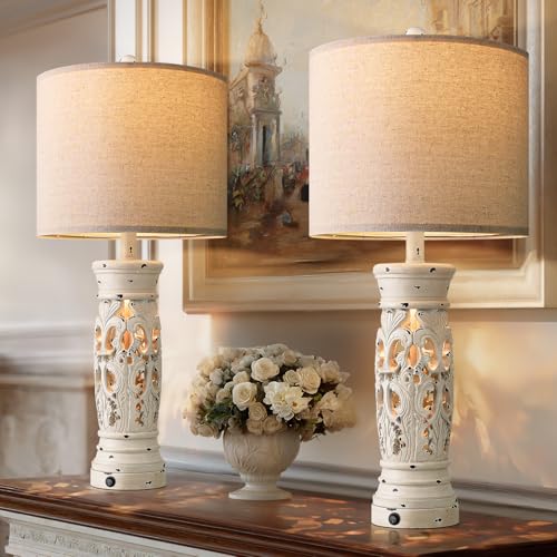 27.25” Farmhouse Table Lamps Set of 2 (2 Count)