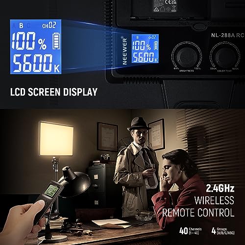 18" LED Video Light Panel Key Lighting Kit with Remote