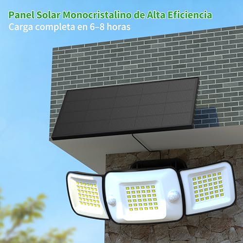 Solar Flood Lights Outdoor Waterproof 1200LM Dual Motion Sensor