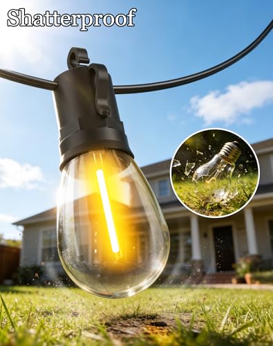 50ft Solar Powered Lights Outdoor (50 Foot)