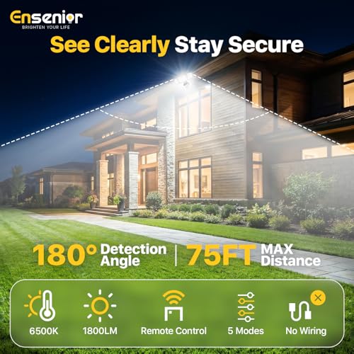 Solar Flood Lights Outdoor (2 Count)