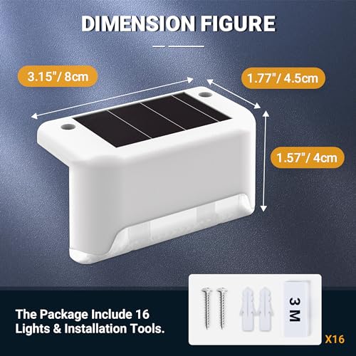 Solar Fence Lights Outdoor 20 Pack (20 Count)