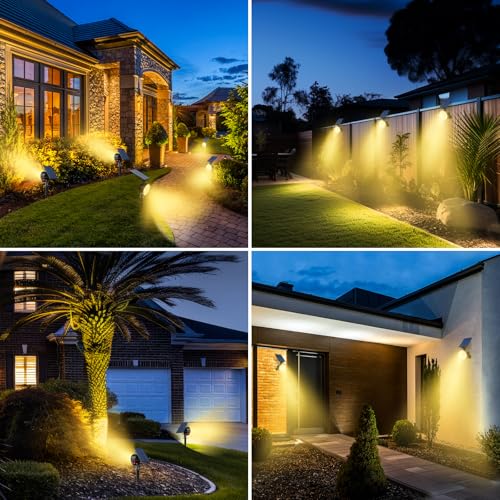 Solar Spot Lights Outdoor Waterproof (6 Count)