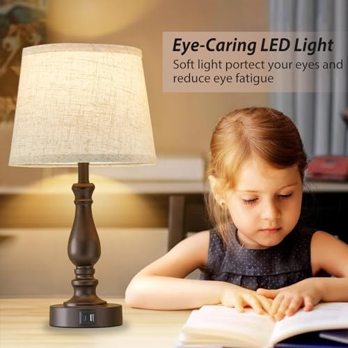 Table Lamps for Bedrooms Set of 2 (2 Count)