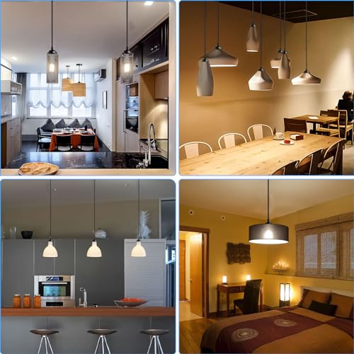 2 Pack Black Vintage Pendant Light Kit (2 Count)